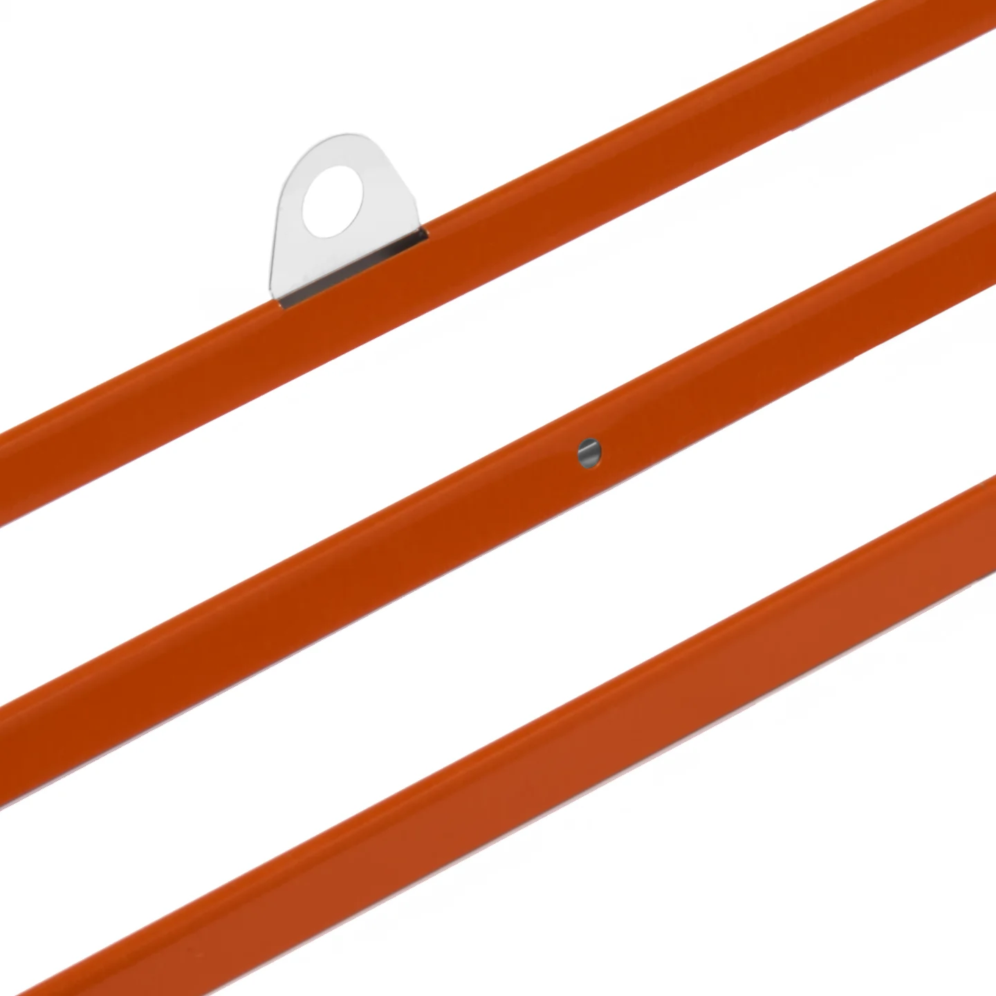Pomarańczowe listwy do kalendarzy z zawieszką, z otworem i listwa dolna.