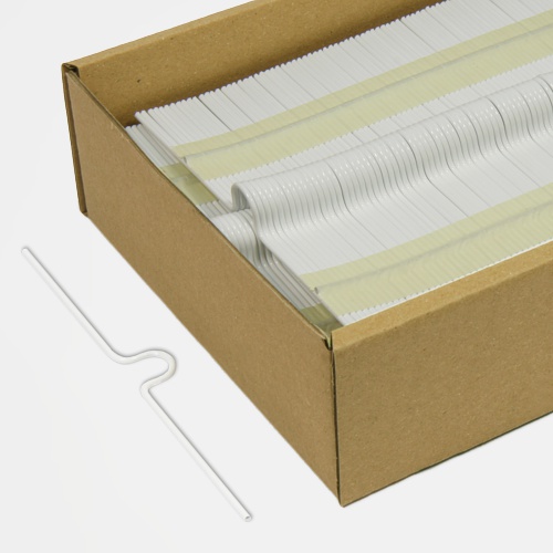 Białe zawieszki wysokie do użycia ze spiralą zamykaną o średnicy 3/8"