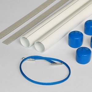 Pełen zestaw do opray map i plakatów w rurki PVC. Max. długość opray 300 cm!