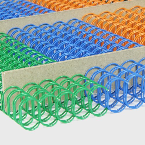 Spirale konfekcjonowane na tekturce, format A4, kolory jasno zielony, błekitny, pomaranczowy i ciemno zielony